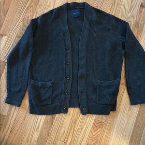 American Eagle Outfitters Boyfriends charcoal grey cardigan sweater